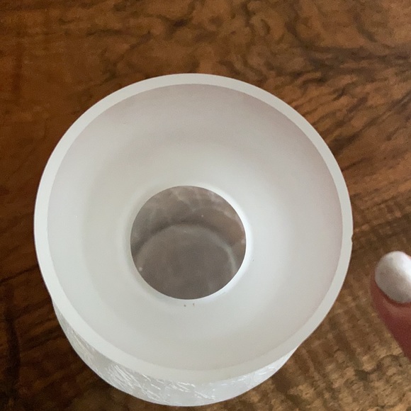 Spring Bulb Forcing Vase Frosted Crackle Glass Hyacinth Amaryllis Crocus Tulip - Picture 8 of 8